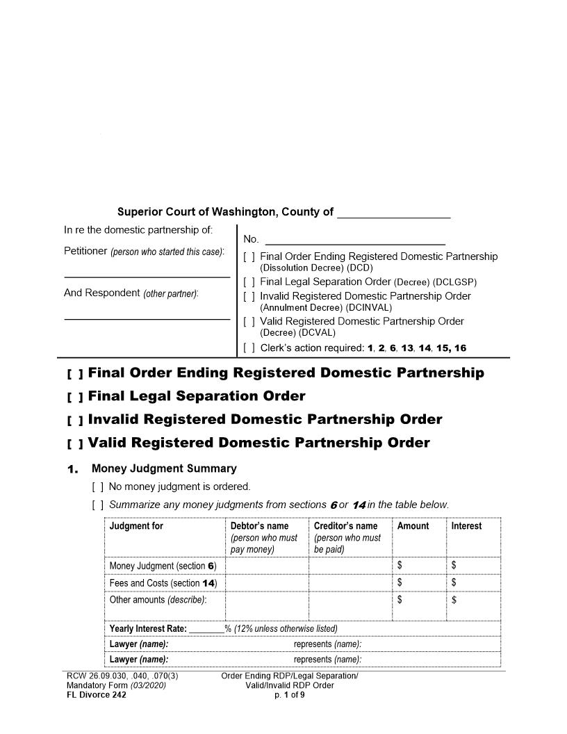 Final Order {242} | Pdf Fpdf Doc Docx | Washington