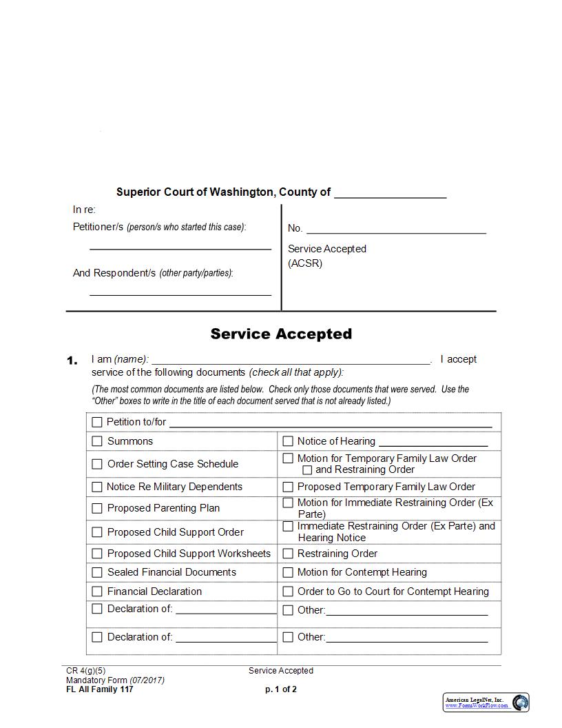 Service Accepted {117} | Pdf Fpdf Docx | Washington