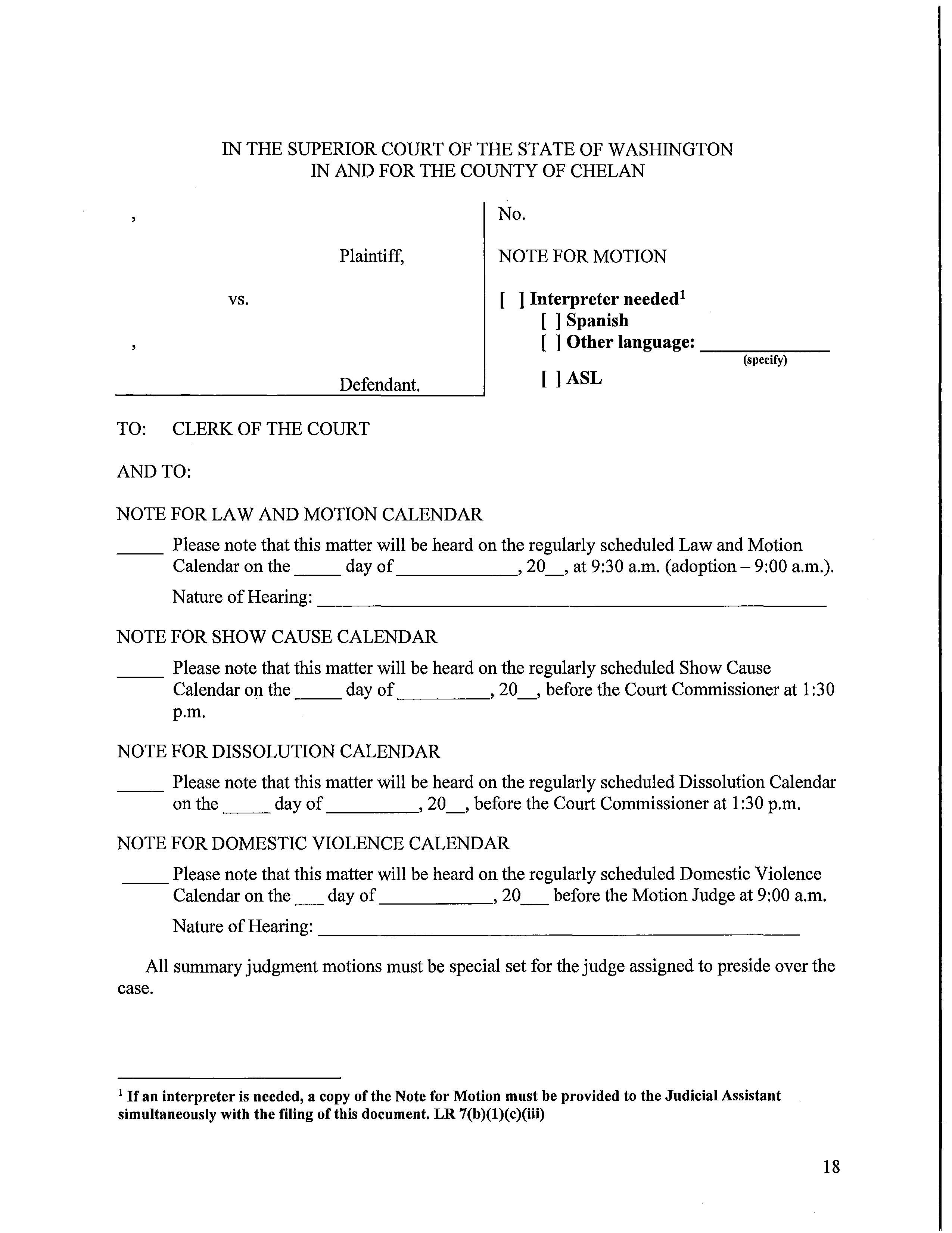 Note For Motion | Pdf Fpdf Doc Docx | Washington