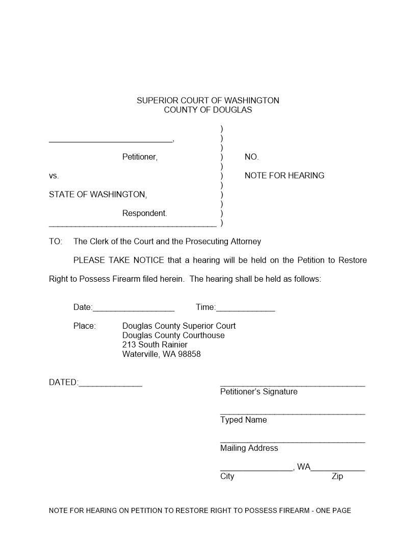 Note For Hearing | Pdf Fpdf Docx | Washington