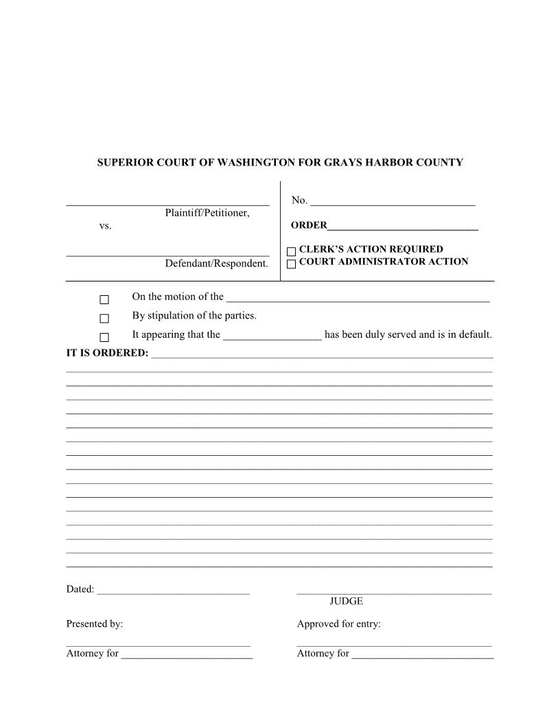 Blank Order | Pdf Fpdf Docx | Washington