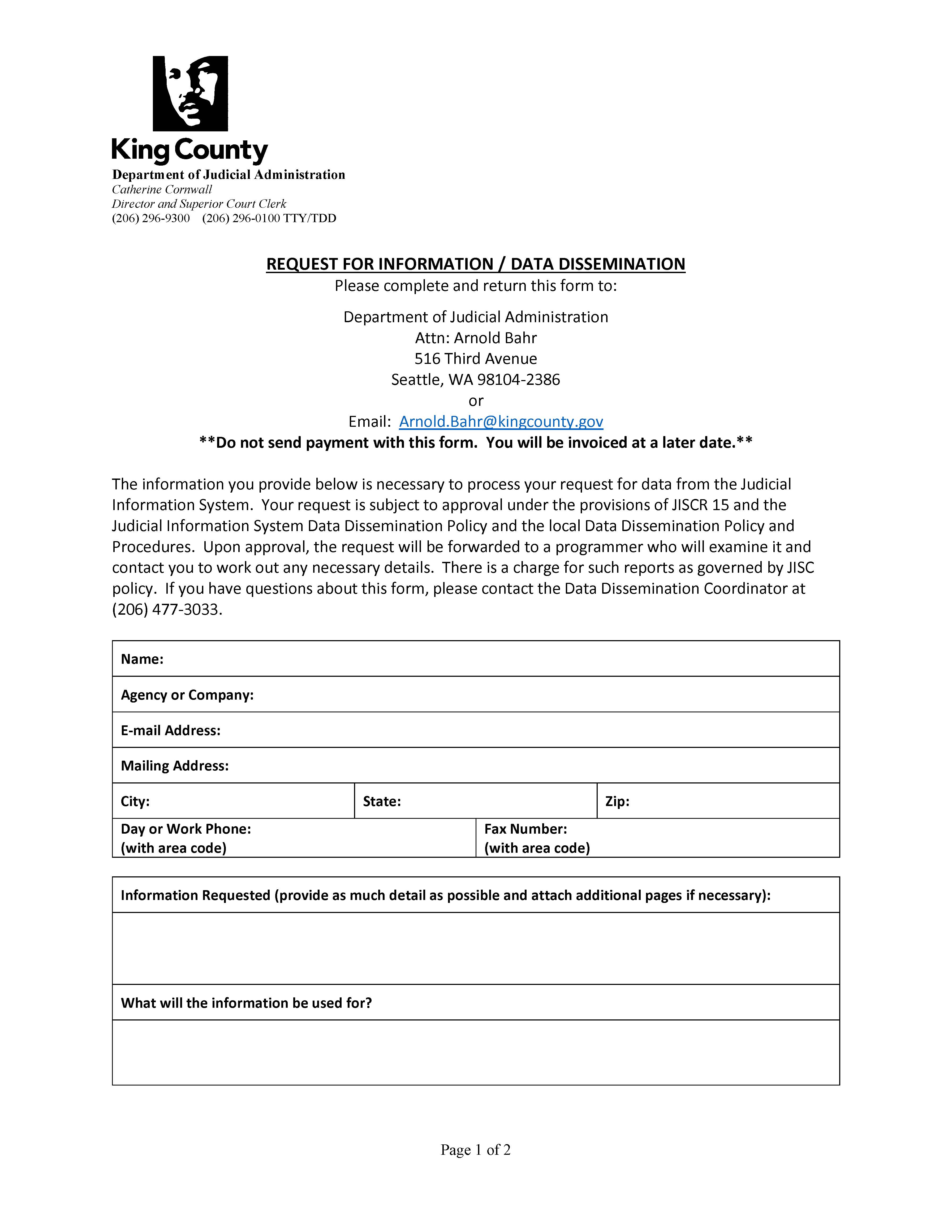 Request For Information | Pdf Fpdf Docx | Washington