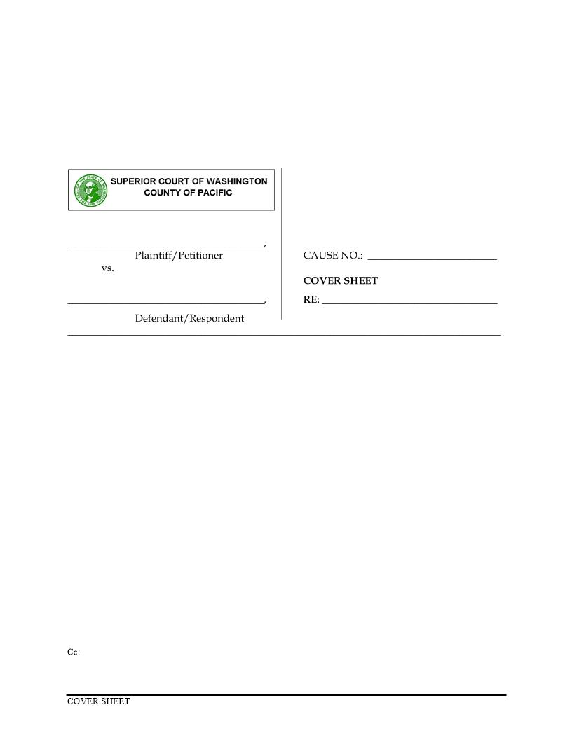 Cover Sheet | Pdf Fpdf Docx | Washington