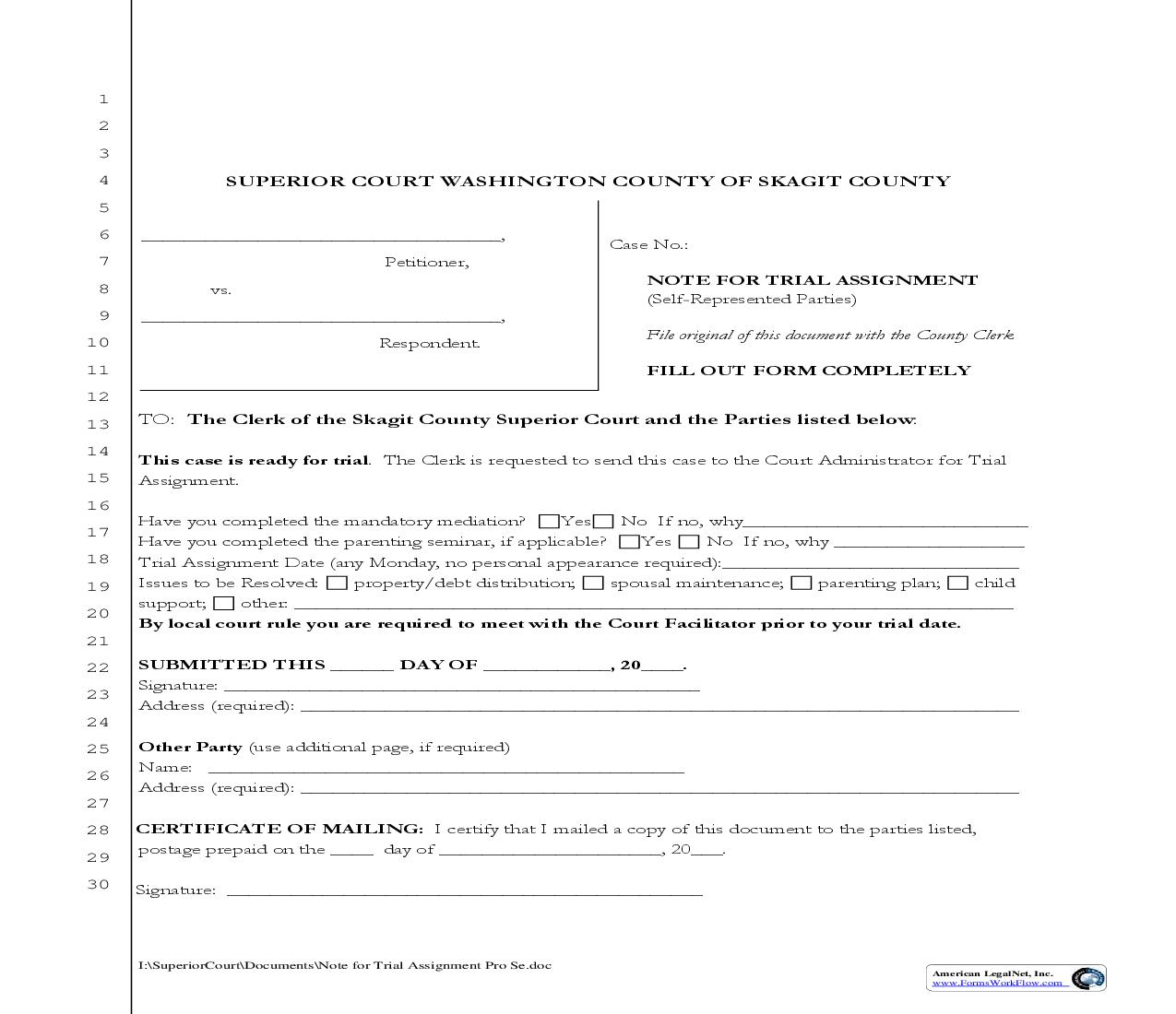 Note For Trial Assignment | Pdf Fpdf Doc Docx | Washington