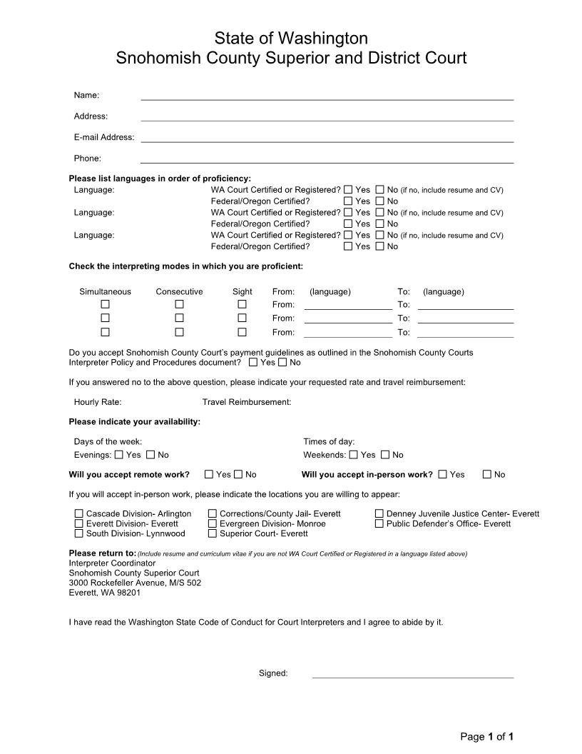Interpreter Application | Pdf Fpdf Docx | Washington