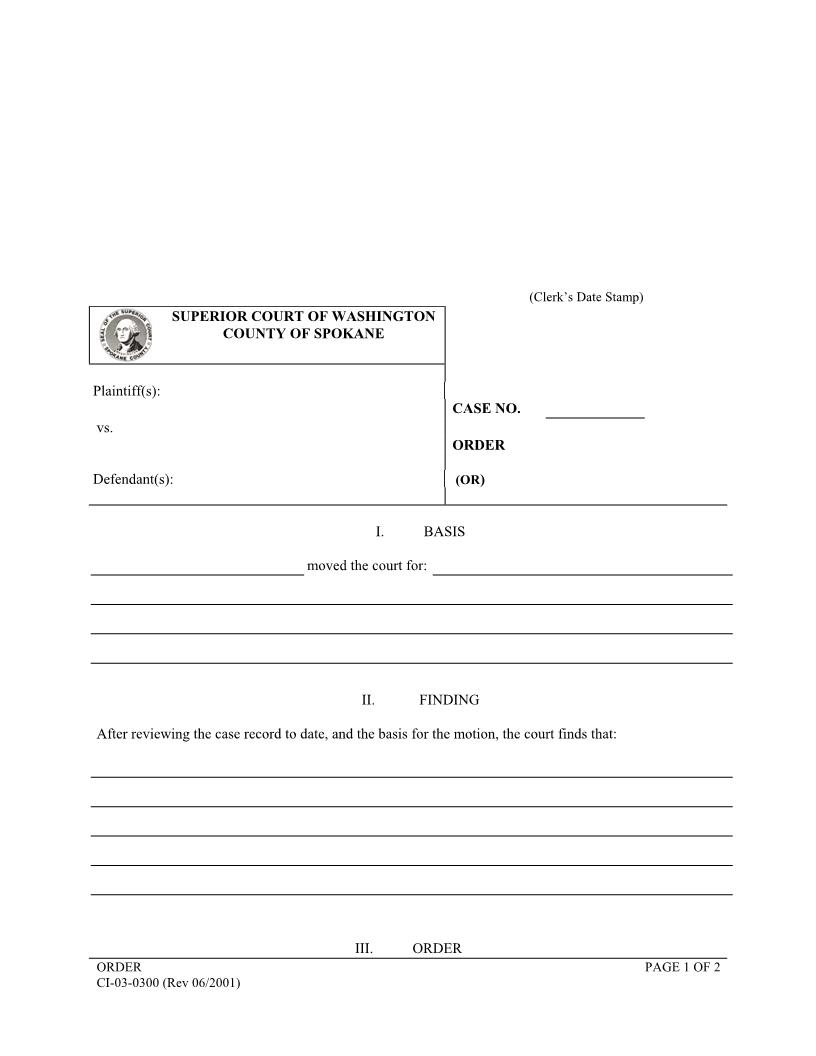 General Order | Pdf Fpdf Docx | Washington