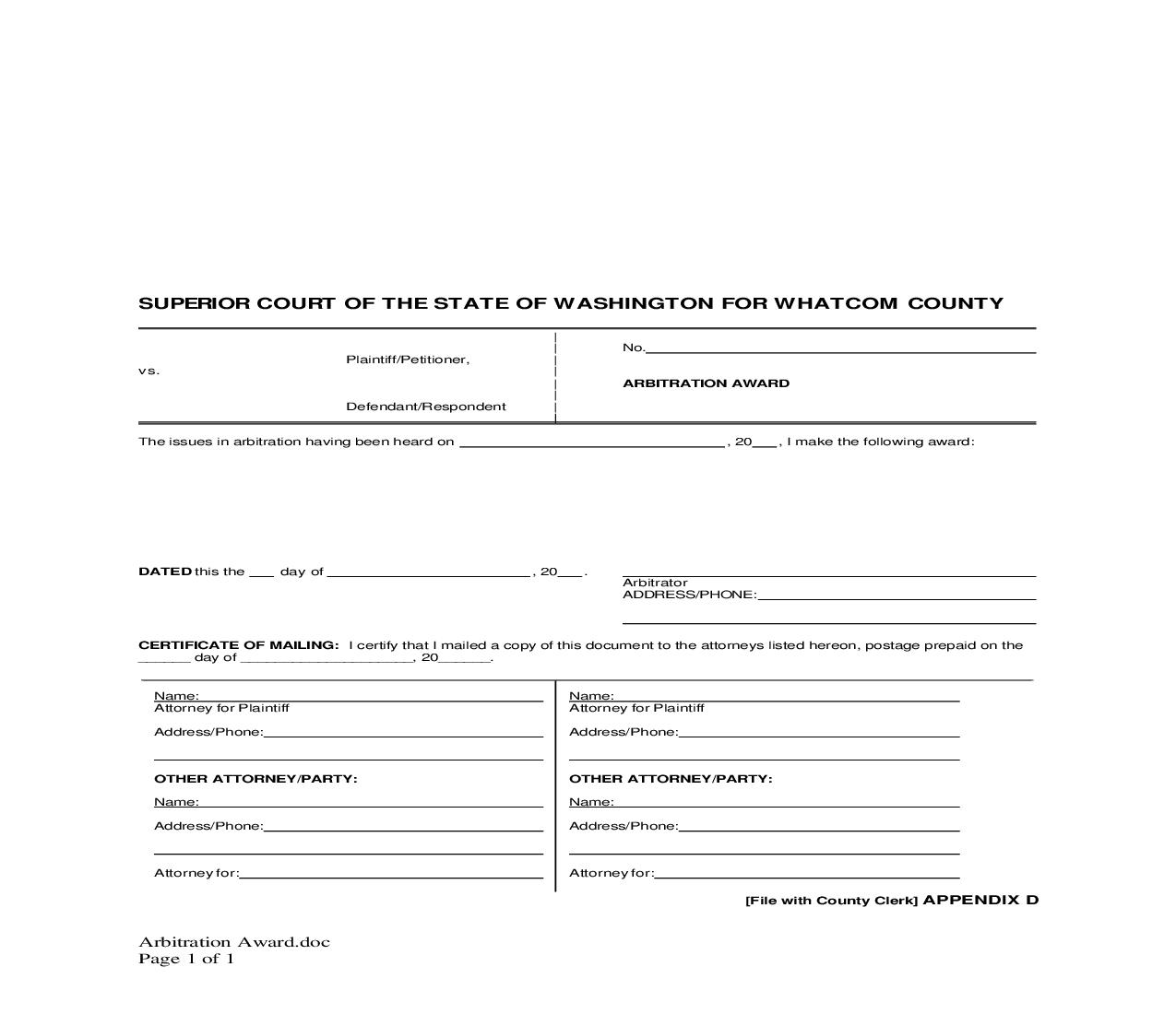 Arbitration Award | Pdf Fpdf Doc Docx | Washington