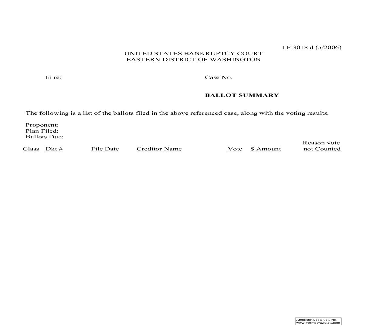 Ballot Summary {LF3018 d} | Pdf Fpdf Doc Docx | Washington