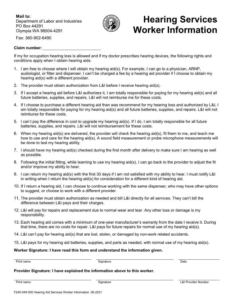 Hearing Services Worker Information {F245-049-000} | Pdf Fpdf Doc Docx | Washington