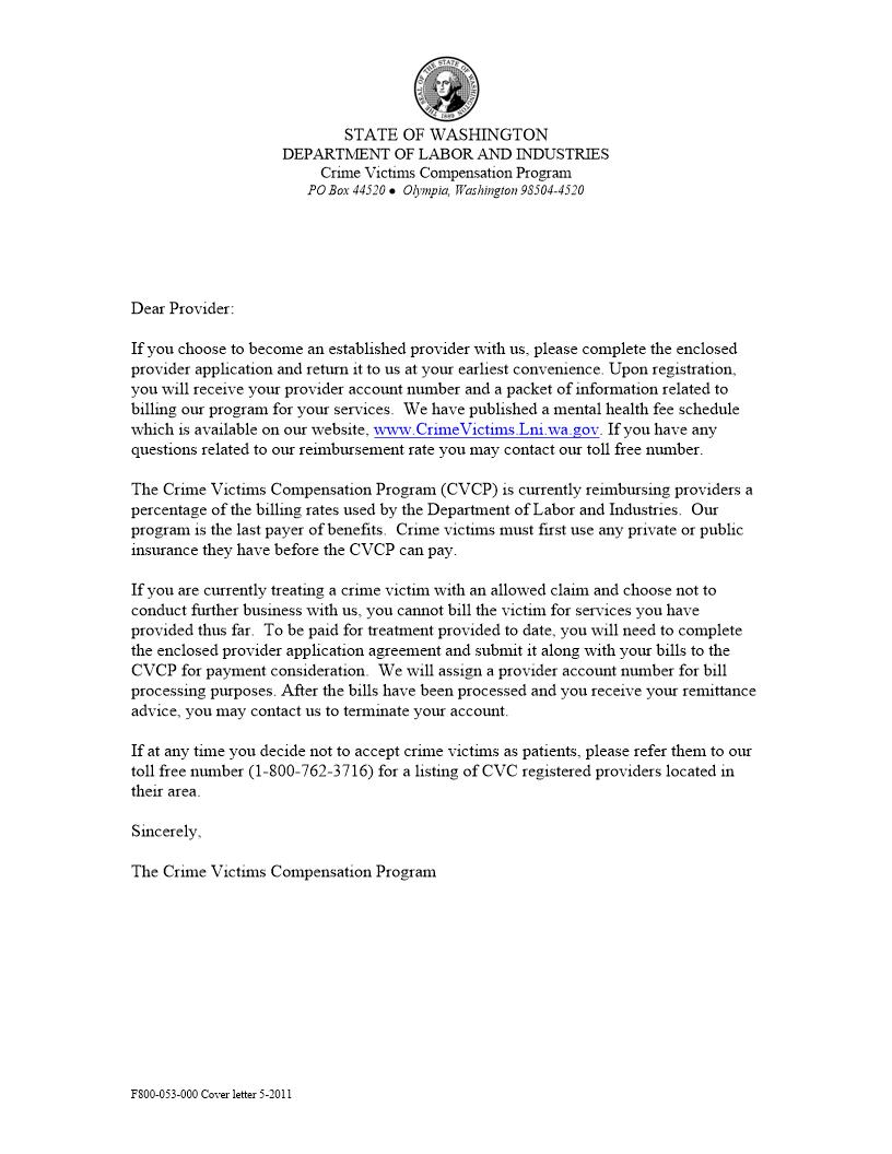 Master Level Counselor Provider Account Application {F800-053-000} | Pdf Fpdf Doc Docx | Washington