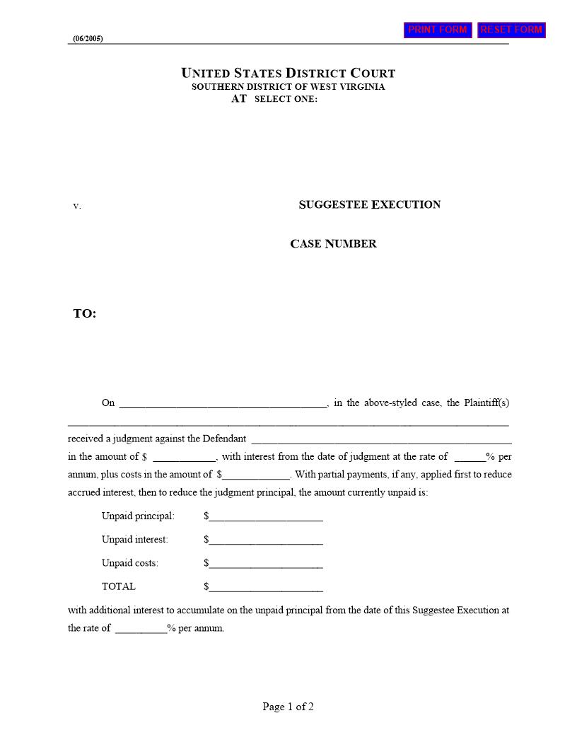 Suggestee Execution | Pdf Fpdf Docx | West Virginia
