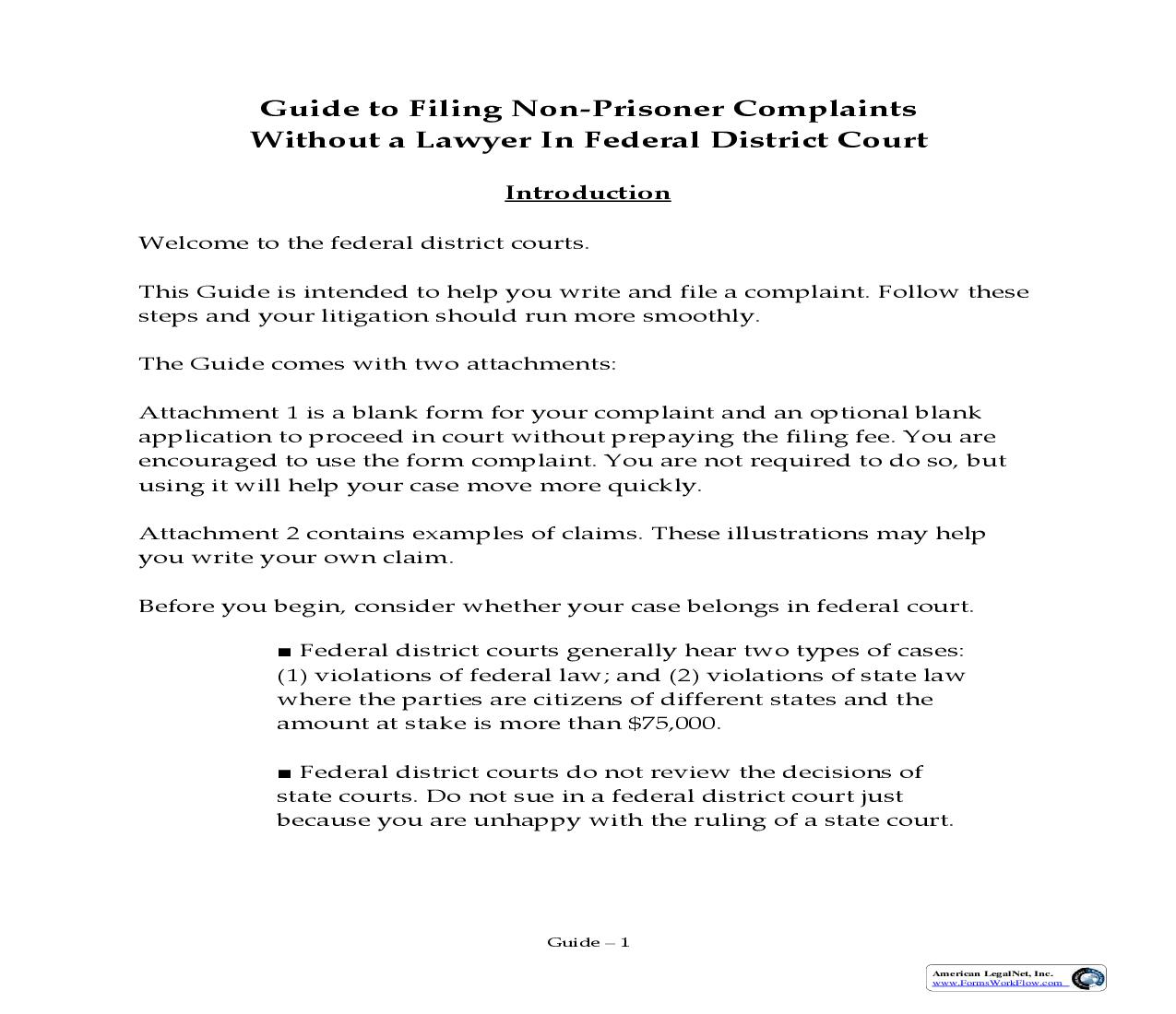 Complaint (Non Prisoner) | Pdf Fpdf Doc Docx | Wisconsin