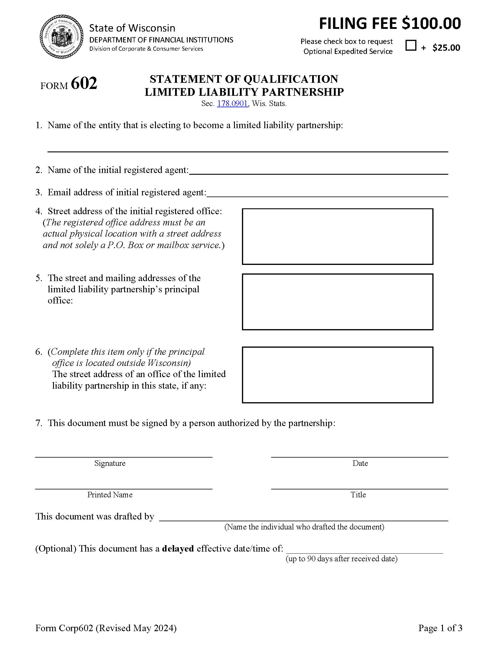 Statement Of Qualification {602} | Pdf Fpdf Docx | Wisconsin