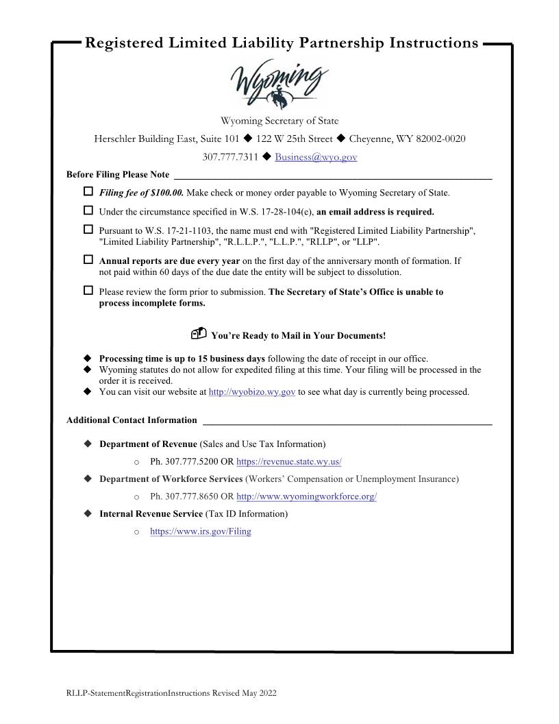 Statement Of Registration | Pdf Fpdf Docx | Wyoming