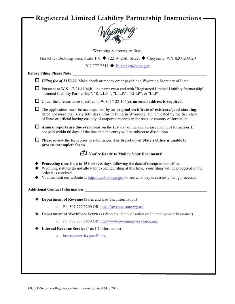 Statement Of Registration | Pdf Fpdf Docx | Wyoming