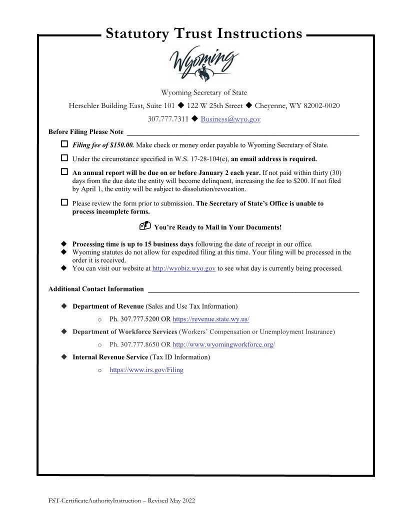 Application For Certificate Of Authority | Pdf Fpdf Docx | Wyoming