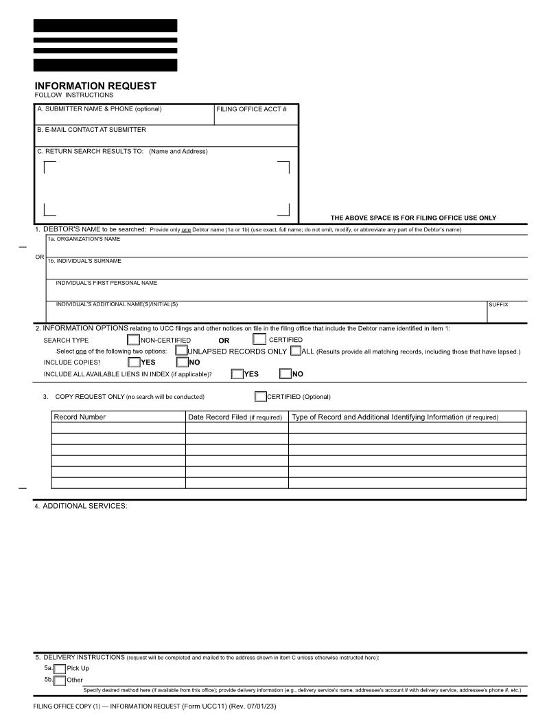 Information Request (Wyoming) {UCC11} | Pdf Fpdf Doc Docx | Wyoming